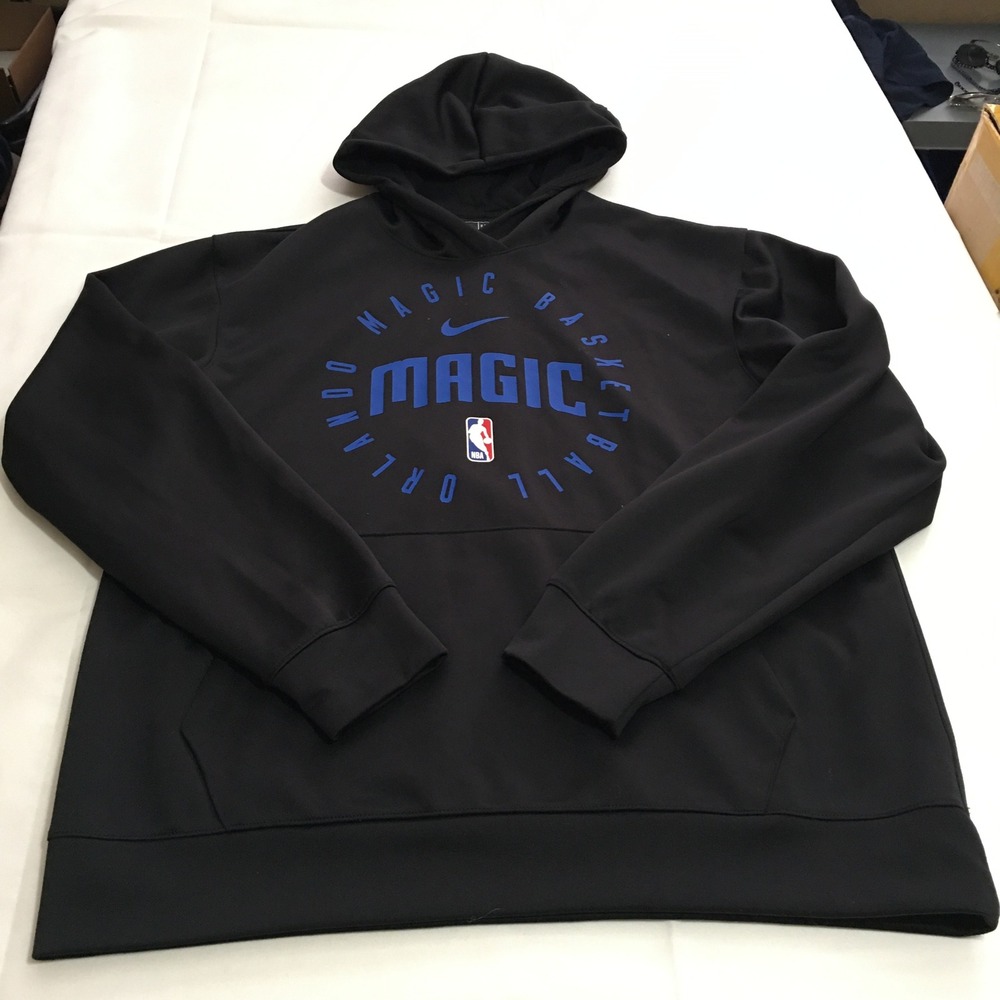 Nike Orlando Magic Basketball Mens Large Black Dri-Fit NBA Graphic Hoodie